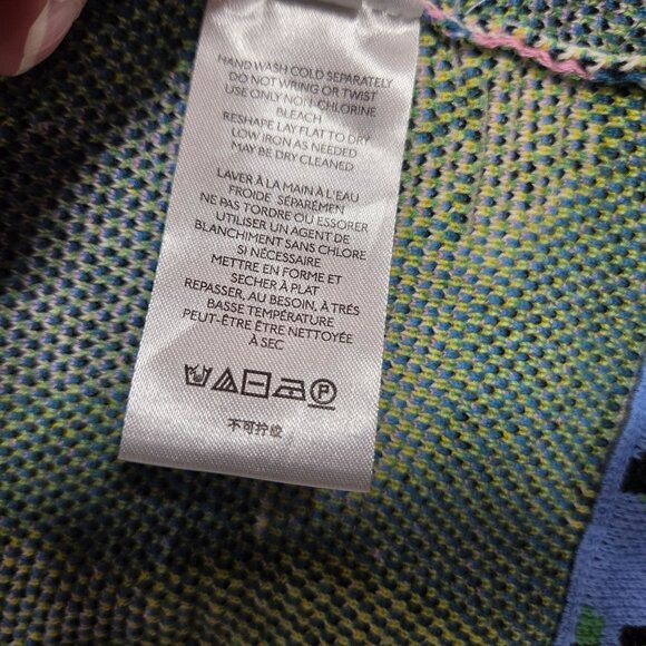 Anthropologie Maeve Cardigan XS Savannah Contrast Floral Animal Print Boho - Picture 7 of 12